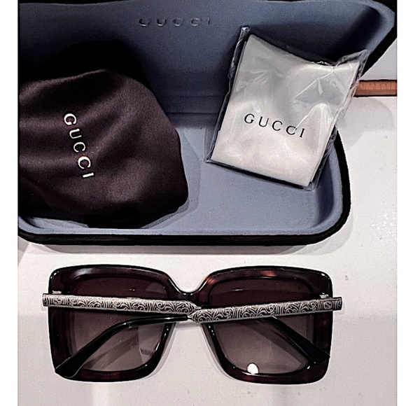 GUCCI GG0216S 002 Havana Oversized Square Sunglasses main image 7